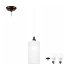 Lámpara LED colgante NOEL MINI 1xE27/60W/230V blanco
