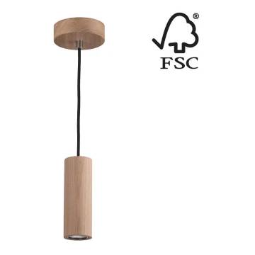 Lámpara LED colgante PIPE 1xGU10/5W/230V roble mate - certificado FSC