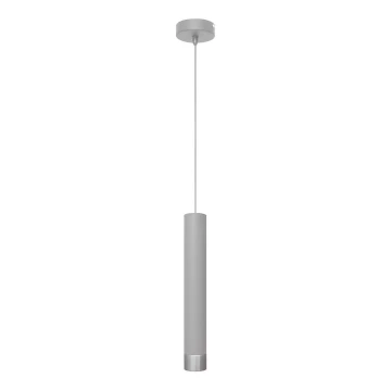 Lámpara LED colgante TUBA 1xGU10/4,8W/230V gris/cromo mate