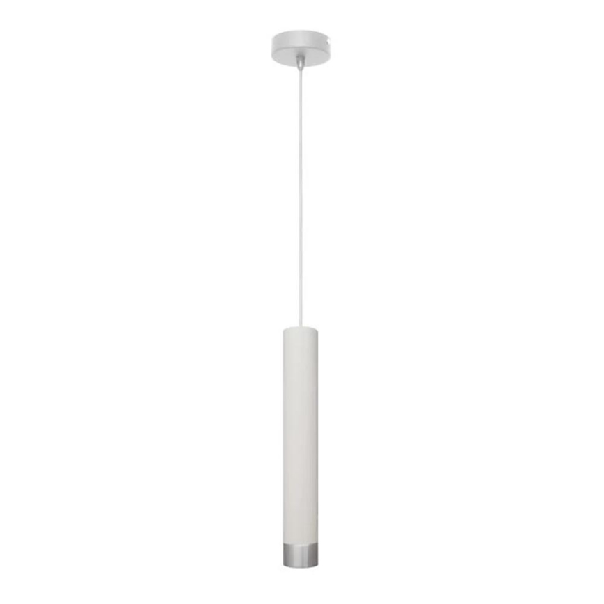 Lámpara LED colgante TUBA 1xGU10/6,5W/230V blanco/cromo mate