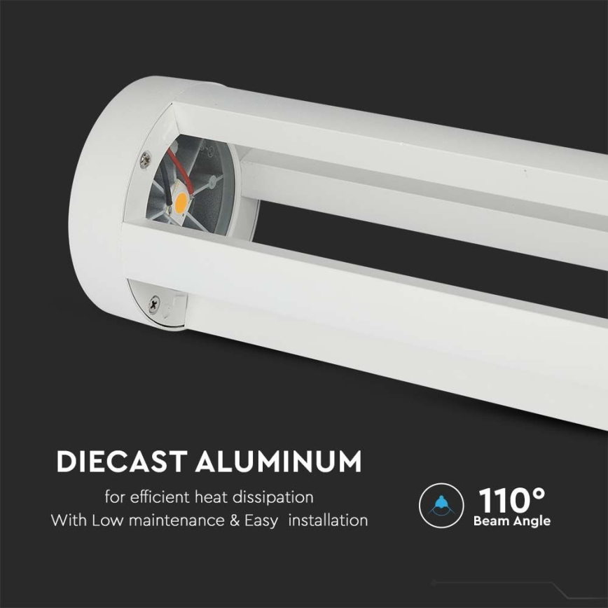 Lámpara LED de exterior LED/10W/230V 80cm 3000K IP65 blanco