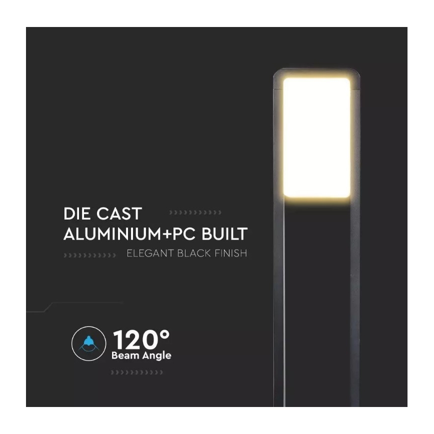 Lámpara LED de exterior SAMSUNG CHIP LED/10W/230V 3000K IP65 negro