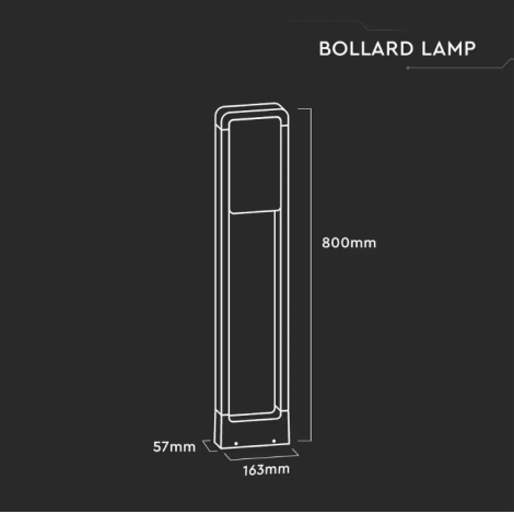 Lámpara LED de exterior SAMSUNG CHIP LED/10W/230V 3000K IP65 negro