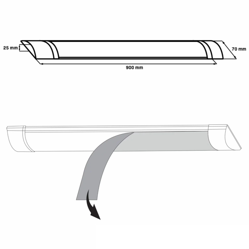 Lámpara LED debajo del gabinete LED/30W/230V 4000K 90 cm blanco