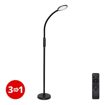 Lámpara LED táctil regulable 3en1 LED/12W/230V negro CRI 90 + control remoto