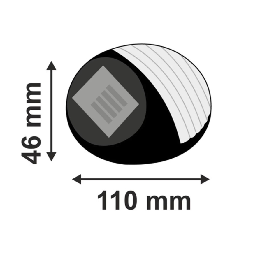 Lámpara solar LED 2xLED/0,12W/2xAA 6500K IP44