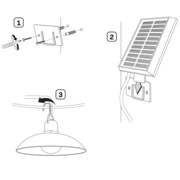 Lámpara solar LED CELINA LED/1,8W/3,7V IP44 + control remoto