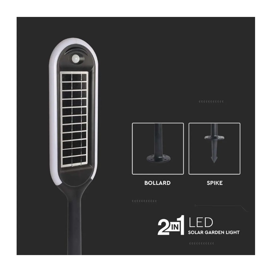 Lámpara solar LED con sensor BOLLARD LED/5W/5,5V 70 cm 3000K IP65