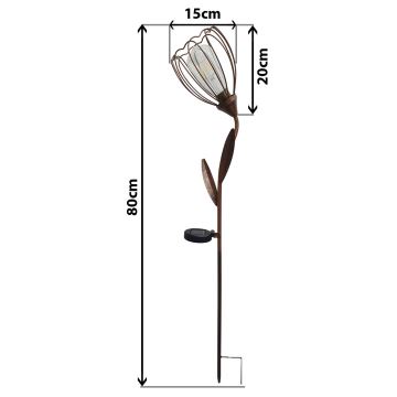 Lámpara solar LED LILLY 1xE27/1,2V IP44