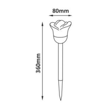 Lámpara solar LED RGB ROSE LED/1,2V IP44