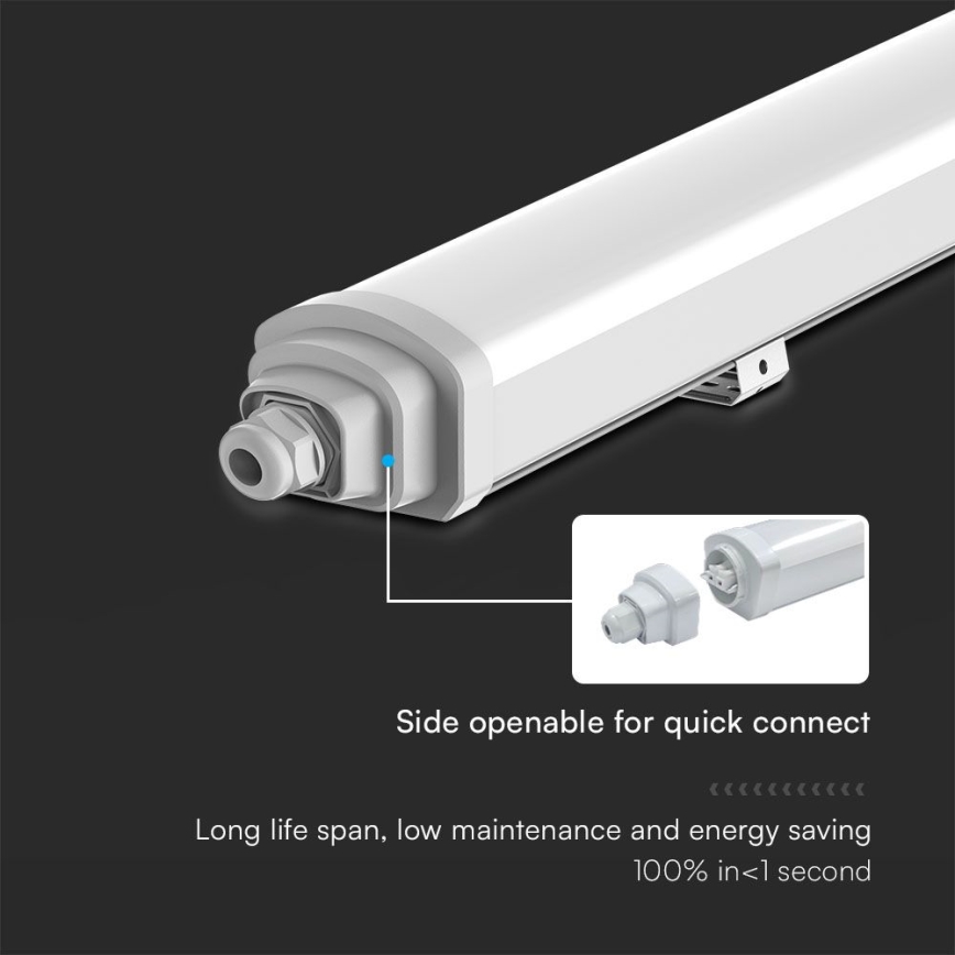 Lámpara técnica LED fluorescente SAMSUNG CHIP LED/36W/230V 4000K IP65 120 cm