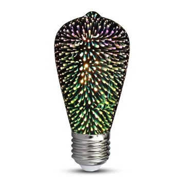 LED 3D Bombilla decorativa FILAMENT ST64 E27/3W/230V 3000K