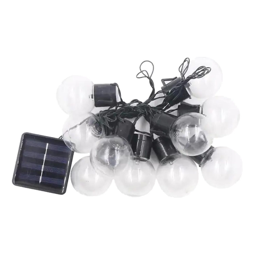 LED - Cadena solar 10xLED/0,12W/1,2V 1xAA IP44 6000K