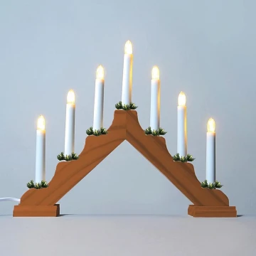 LED Candelabro navideño 7xLED/0,2W/230V