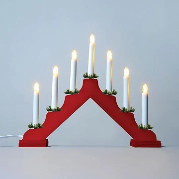 LED Candelabro navideño 7xLED/0,2W/230V