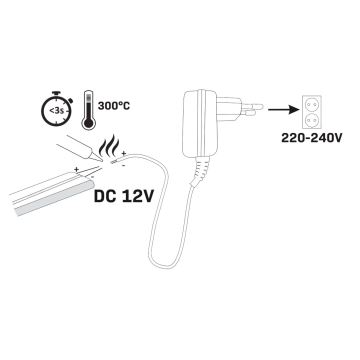 LED Cinta NEON 2 m LED/14W/12V IP65 verde