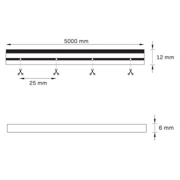 LED Cinta NEON 5 m LED/23W/12V IP65 verde