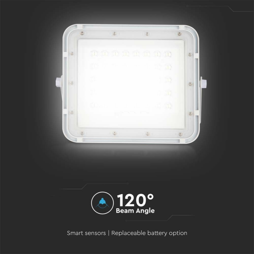 LED de exterior Regulable solar reflectora LED/6W/3,2V IP65 4000K blanco + control remoto