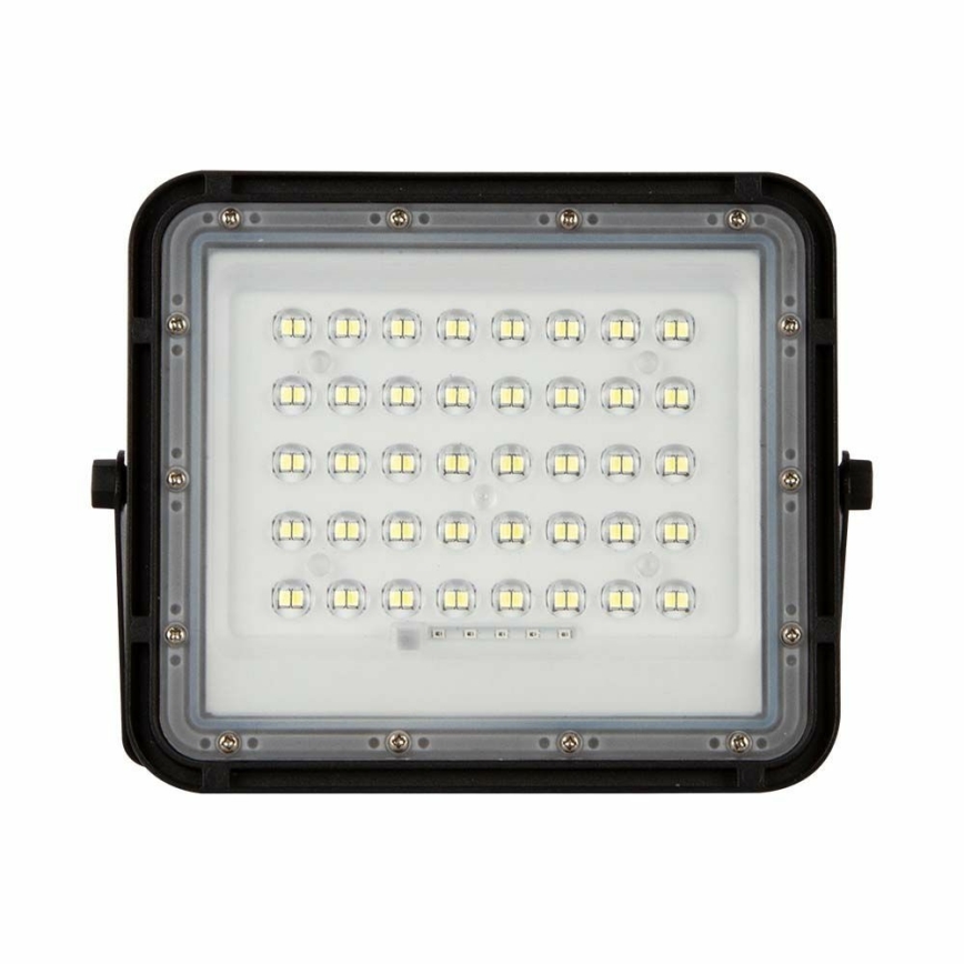 LED de exterior Regulable solar reflectora LED/6W/3,2V IP65 6400K negro + control remoto