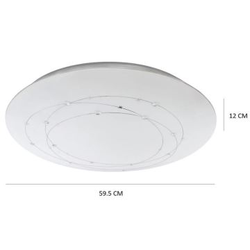 LED Plafón regulable ATRIA a control remoto LED/48W/230V