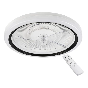 LED Plafón regulable con ventilador GEMMA LED/37W/230V blanco + control remoto