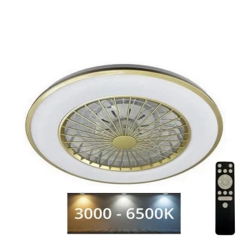 LED Plafón regulable con ventilador OPAL LED/48W/230V 3000-6500K + control remoto