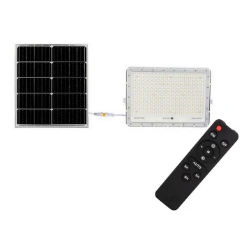 LED Proyector solar de exterior LED/30W/3,2V 6400K blanco+ IP65 + control remoto