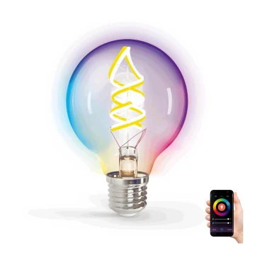 LED RGBW Bombilla FILAMENT G80 E27/4,9W/230V 2700K Wi-Fi - Aigostar