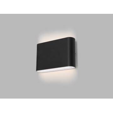 LED2 - Aplique LED de exterior FLAT 2xLED/3W/230V IP65 3000K/4000K/5700K negro