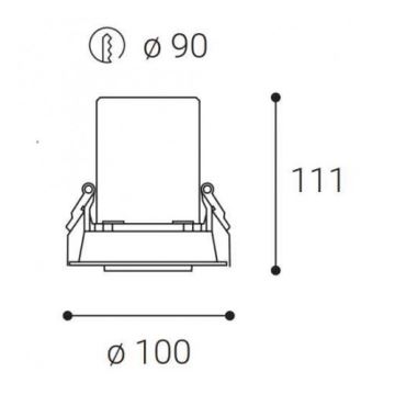 LED2 - Foco LED empotrable HIDE LED/20W/230V CRI 90 blanco