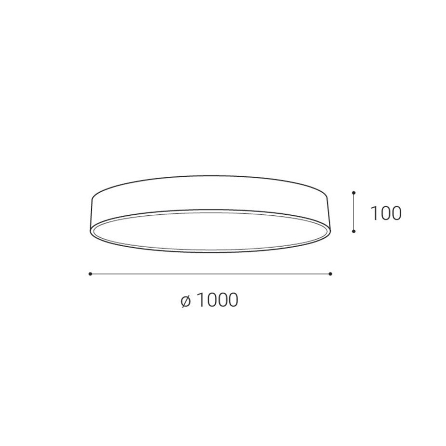 LED2 - Plafón LED MONO LED/153W/230V 3000K diá. 100 cm negro