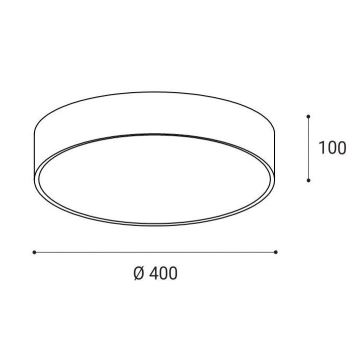 LED2 - Plafón LED MONO LED/30W/230V 3000K/4000K negro