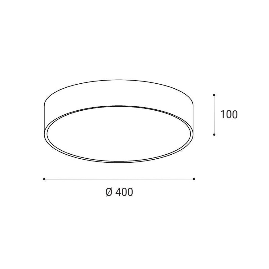 LED2 - Plafón LED MONO LED/30W/230V 3000K/4000K negro