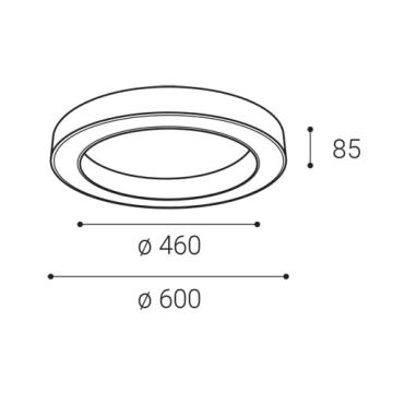 LED2 - Plafón LED regulable SATURN LED/50W/230V 3000K/4000K blanco