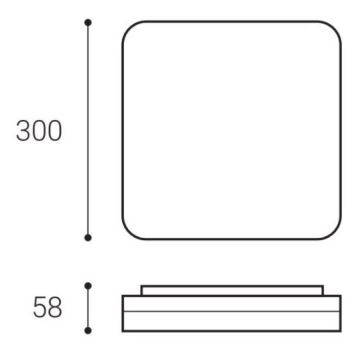 LED2 - Plafón LED SQUARE LED/25W/230V IP54 3000/3500/4000K