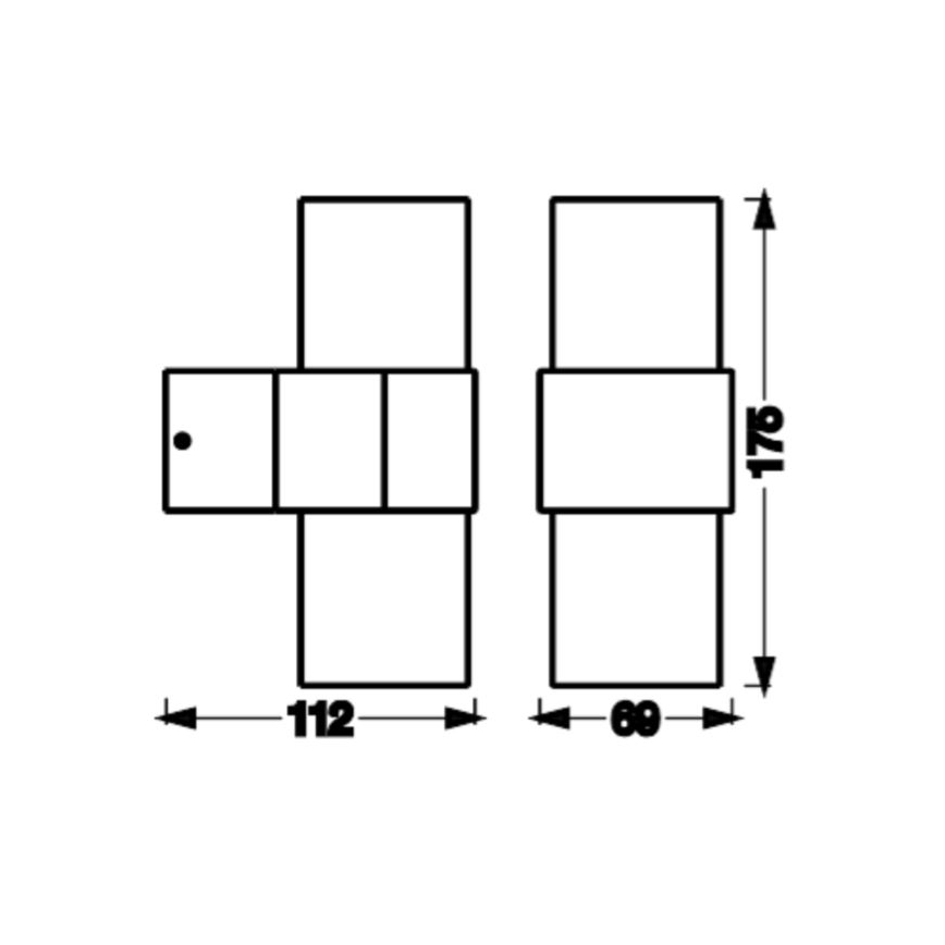 Ledvance - Aplique de exterior ENDURA ROTARY 2xGU10/5W/230V IP44