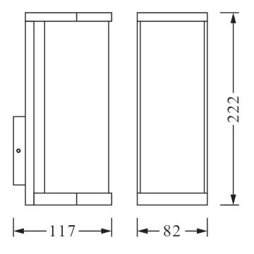 Ledvance - Aplique de exterior TUBULAR 1xE27/60W/230V IP44