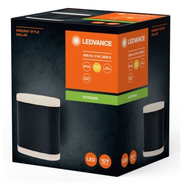 Ledvance - Aplique LED para exterior ENDURA STYLE DALLAS LED/9W/230V IP44