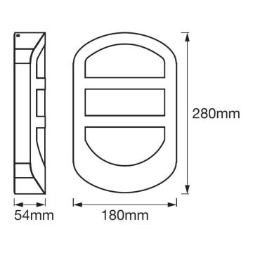 Ledvance - Aplique para exterior LED PLATE LED/12W/230V IP44