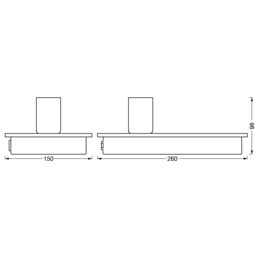Ledvance - Lámpara de mesa táctil con conector USB DECOR WOOD 1xE27/8W/230V árbol del caucho