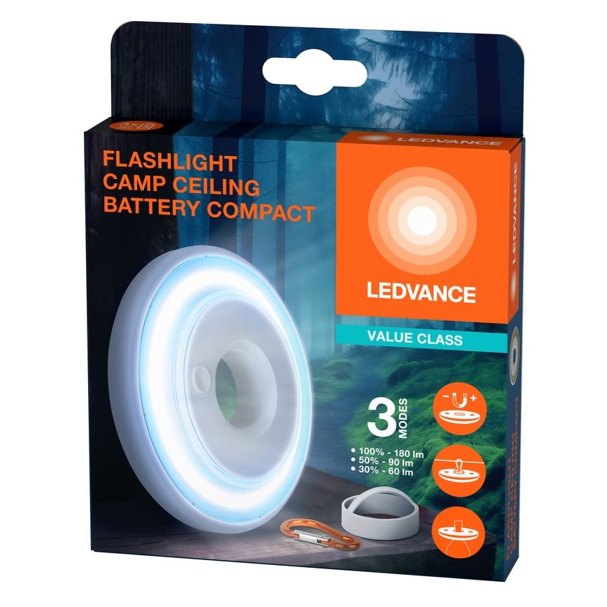 Ledvance - Lámpara LED regulable FLASHLIGHT CAMP LED/2,2W/3xAAA