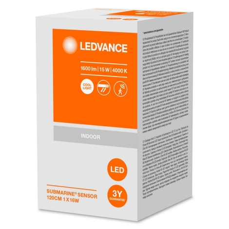 Ledvance - Lámpara técnica LED con sensor SUBMARINE 1xG13/16W/230V IP65