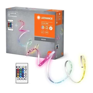 Ledvance - LED RGB Tira regulable FLEX AUDIO 3m LED/12,5W/230V + control remoto