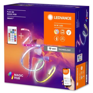 Ledvance - LED RGB Tira regulable SMART+ MAGIC FLEX 5m LED/24W/230V Wi-Fi + control remoto