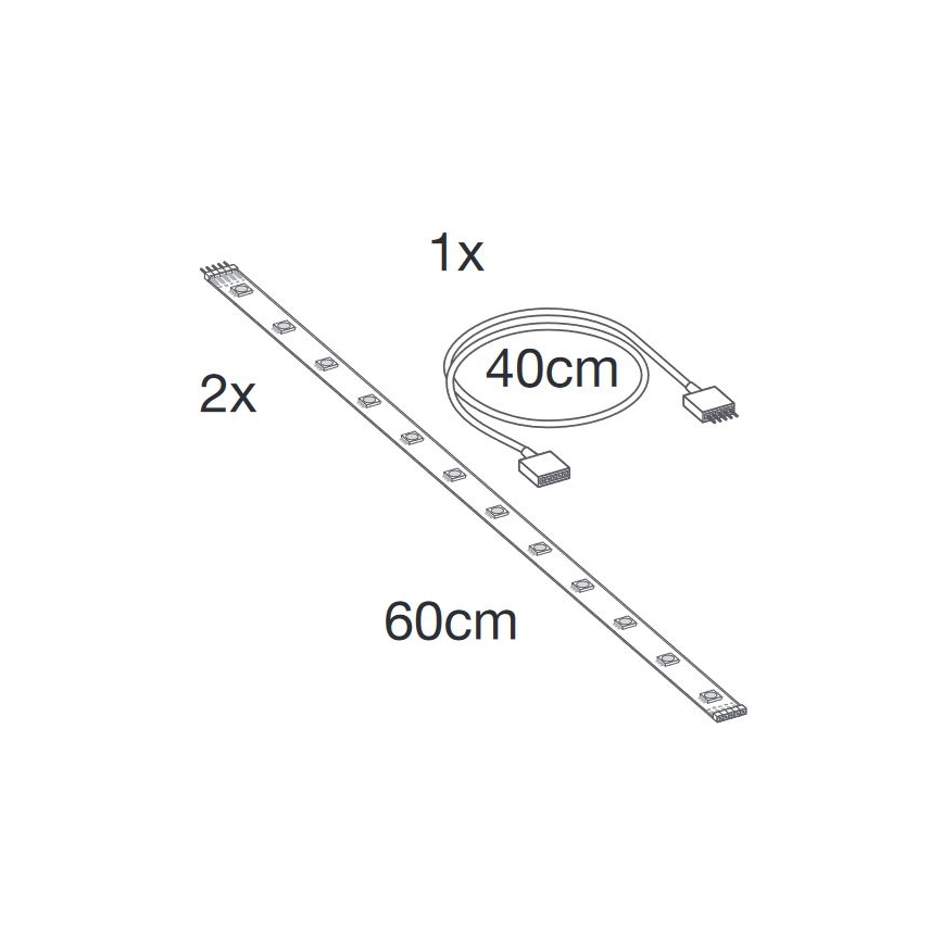 Ledvance - LED RGB+TW Tira de extensión regulable SMART+ FLEX 1,2m LED/6W/12V