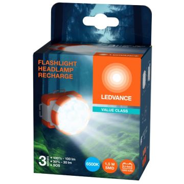 Ledvance - Linterna LED recargable FLASHLIGHT LED/1,5W/5V 1200mAh