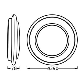 Ledvance - Plafón LED ORBIS BERLIN LED/24W/230V negro