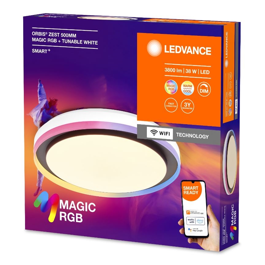 Ledvance - Plafón LED RGBW regulable SMART+ MAGIC LED/38W/230V 2700-6500K Wi-Fi