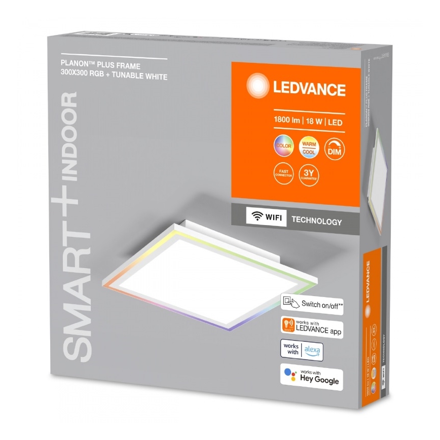 Ledvance - Plafón LED RGBW regulable SMART+ PLANON LED/18W/230V 2700-6500K Wi-Fi