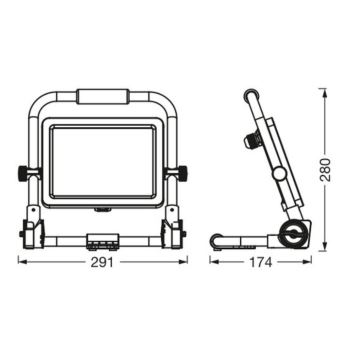 Ledvance - Proyector LED de exterior WORKLIGHT R-STAND LED/50W/230V 6500K IP65